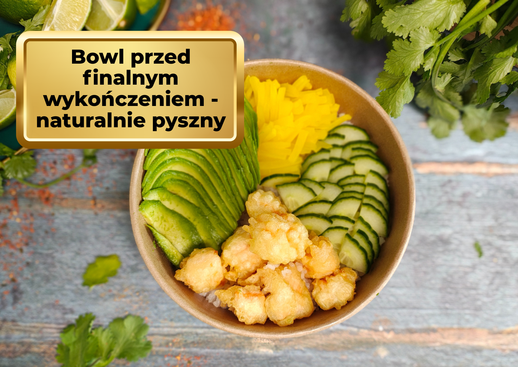 Bowl z łososiem w tempurze