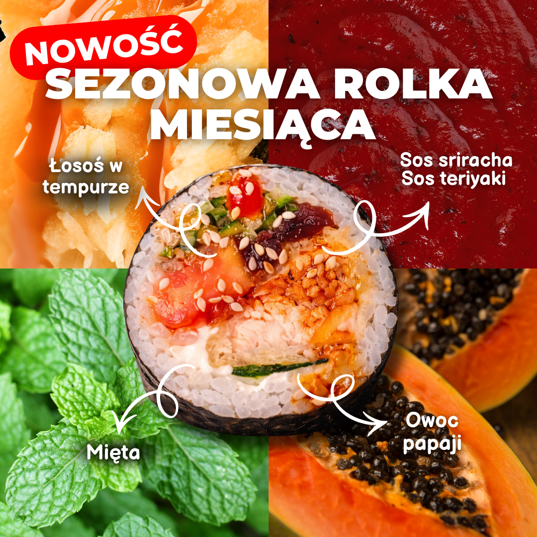 Rolka miesiąca z papają